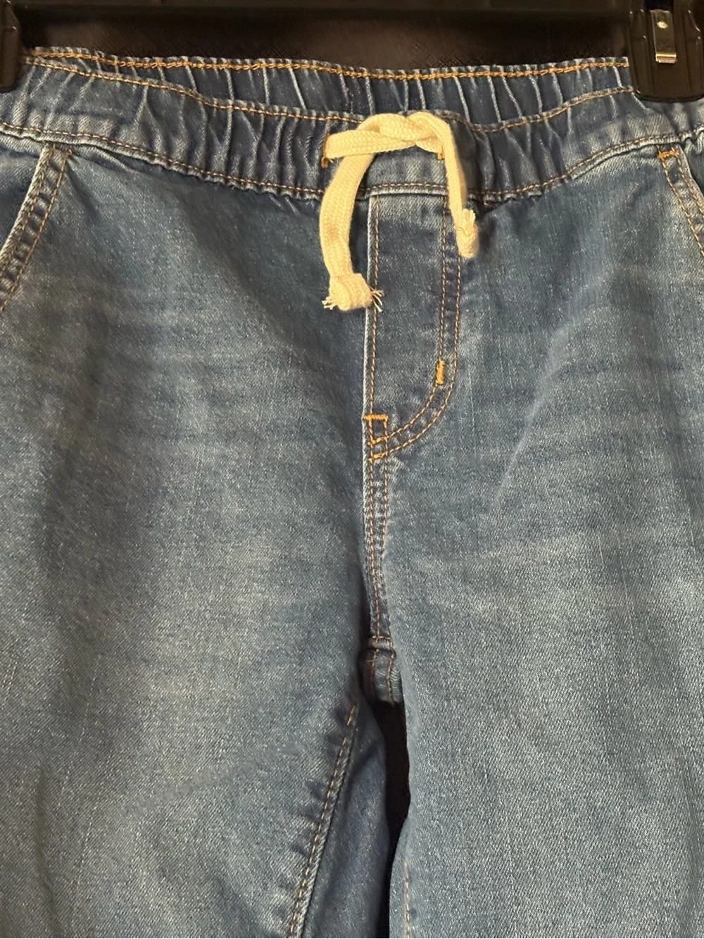 Old Navy Boys Size 8 Straight Leg Jeans Blue Denim Drawstring